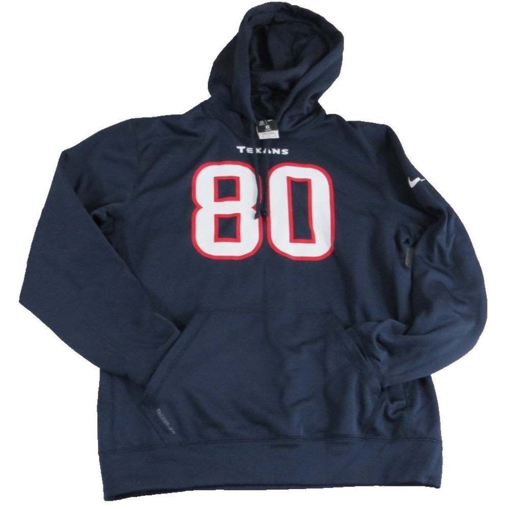 Nike Houston Texans Andre Johnson Hoodie Mens Medium Navy Blue NFL Therma-FIT